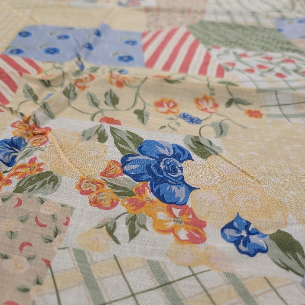 new vintage TALBOTS large patchwork square scarf - image 3